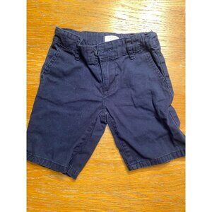 Toddler Boys Navy Blue Shorts With Adjustable Waistband & Pockets